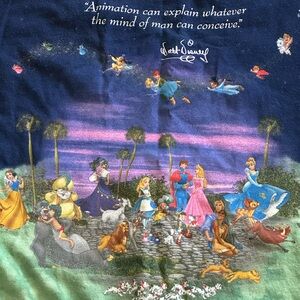 Vintage 1990s Disney California Adventure T Shirt Walt Disney Quote